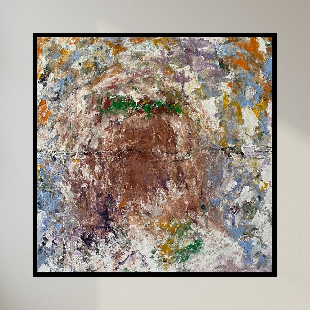 Oman King of the Jews Original Abstract Christian Fine Art Painting 21x21 Canvas